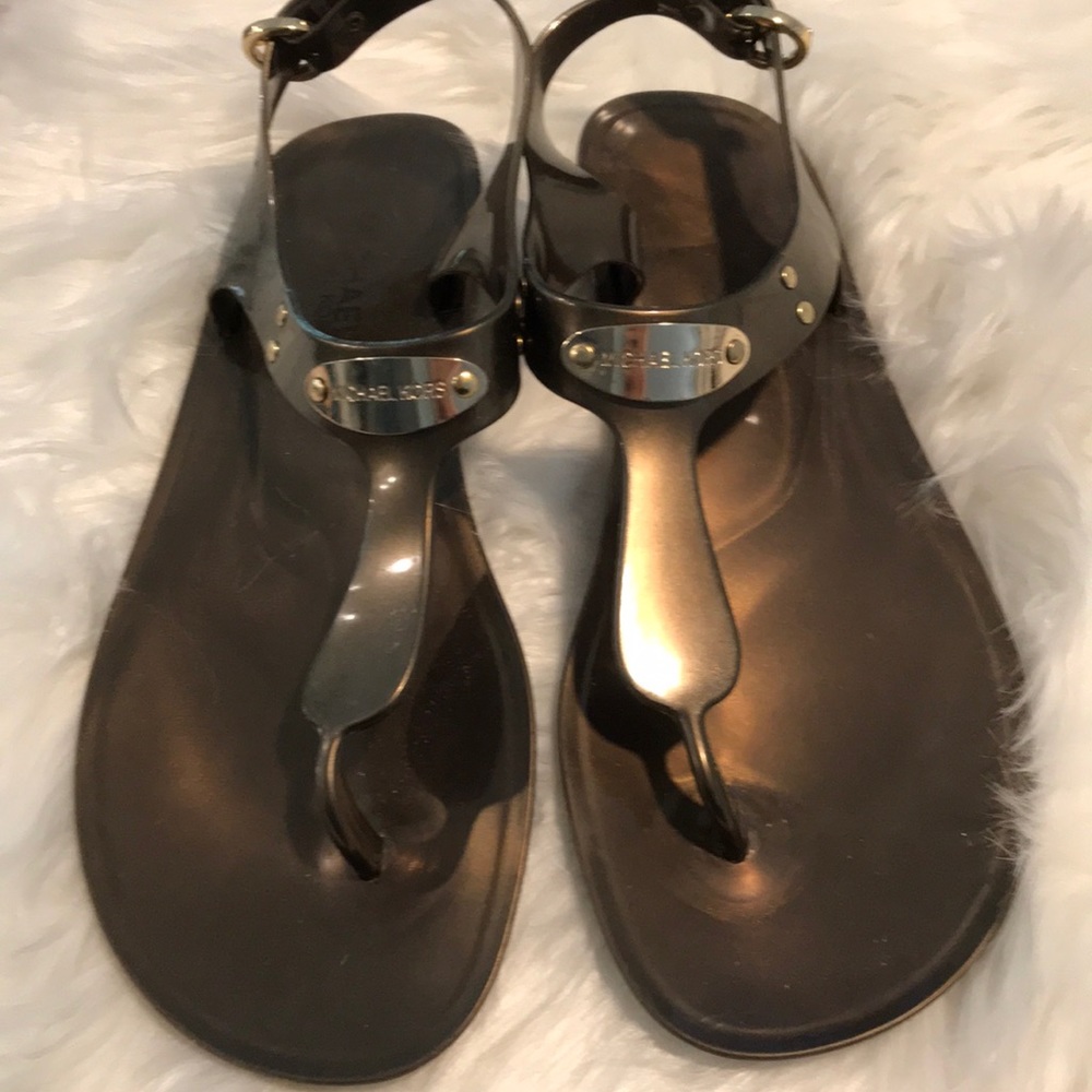 Michael Kors plate jelly sandals